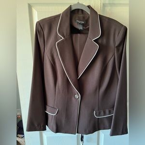 Perceptions Brown Pantsuit with Matching Jacket